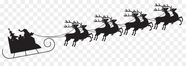 santa claus,reindeer,christmas,scalable vector graphics,sled,gift,flying santa,santas workshop,santas slay,chariot,silhouette,cattle like mammal,horse like mammal,brand,black and white,png