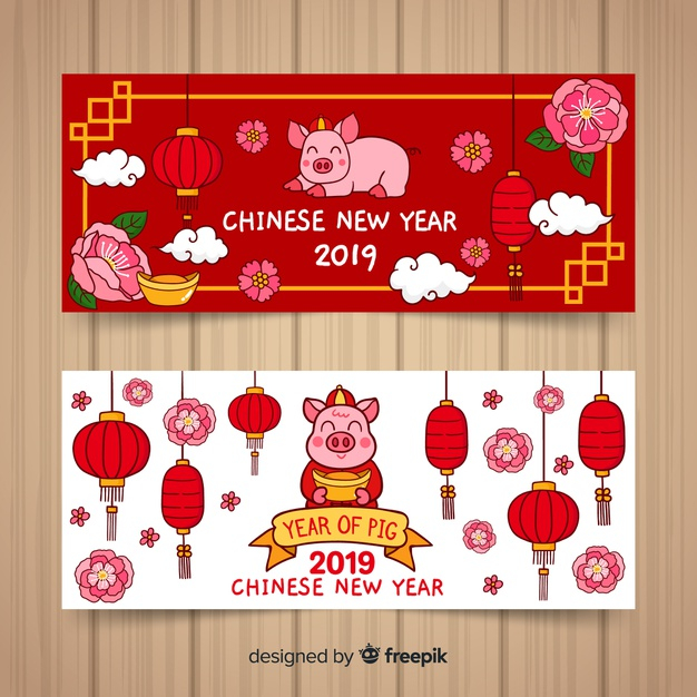 banner,winter,new year,happy new year,party,flowers,banners,chinese new year,chinese,celebration,happy,holiday,event,clouds,happy holidays,china,pig,new,2019,celebrate