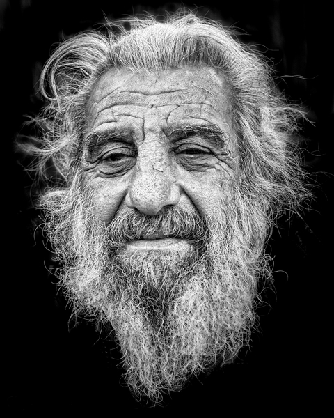 old man,portrait,black &amp; white,man,people,beard,wrinkles,moustache