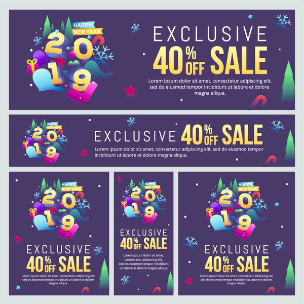 banner sale,2019,happy new year,sale offer,advertisement,poster,flyer,brochure