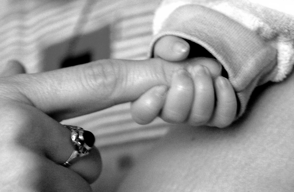 baby,babies,infant,newborn,hand,hands,finger,fingers,love,nurture,care,cherish,child,children,parent,mother,grandmother,grasp,grip,hold,holding,emotion,emotions,ring,jewelry,fingernail,fingernails,sweater,sleeve,cuff,knuckle,knuckles