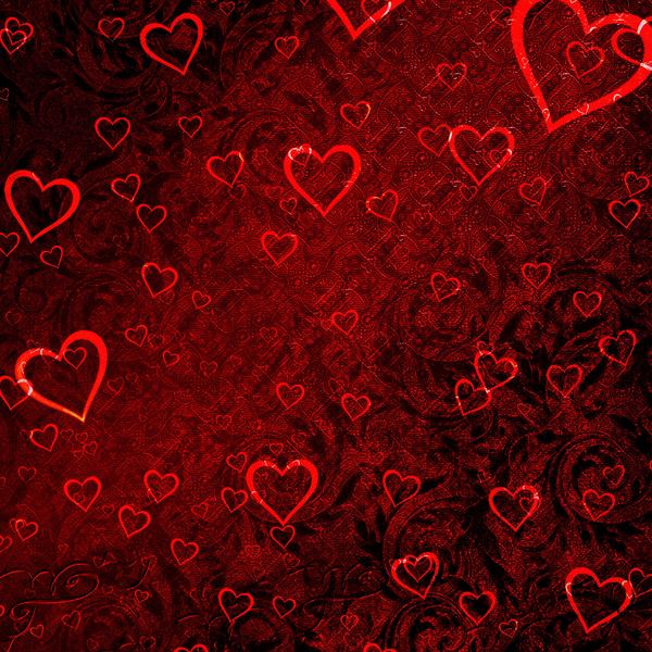 red gothic heart background
