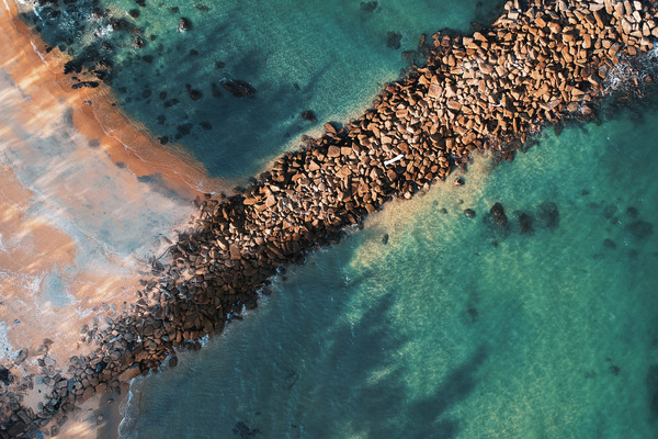 aerial shot,beach,bird&#39;s eye view,from above,ocean,outdoors,rocks,sea,seascape