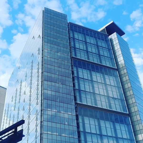 architecture,blue skies,building,buildings,business,city,clouds,contemporary,downtown,facade,finance,futuristic,glass,glass windows,low angle shot,modern,offices,perspective,reflection,skyscraper,skyscrapers,steel,steel and concrete structure,structures,tall,urban,Free Stock Photo