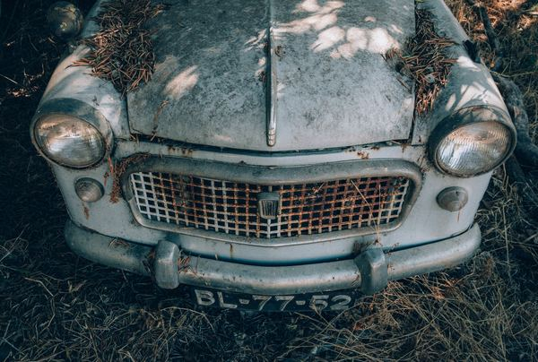 oldy,old,vintage,building,old,ruin,stone,light,city,car,blue,classic,rusty,fender,bumper,old,vintage,shadow,abandoned,urbex,leaf,creative commons images
