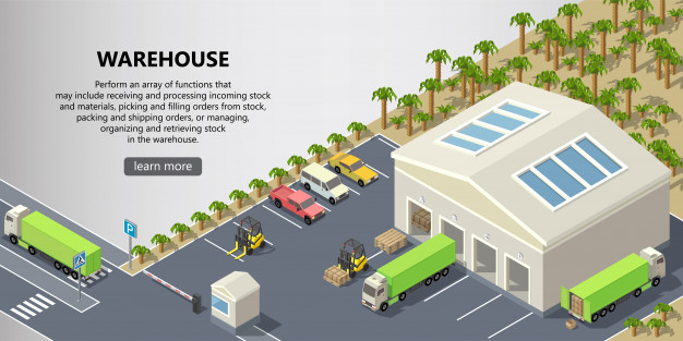 banner,business,car,box,packaging,truck,delivery,3d,isometric,flat,factory,transport,service,package,loading,logistics,transportation,shipping,warehouse