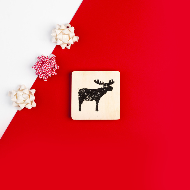 background,tree,party,wood,gift,ornament,red,red background,space,celebration,white background,bow,holiday,event,square,deer,sign,white,present,wood background