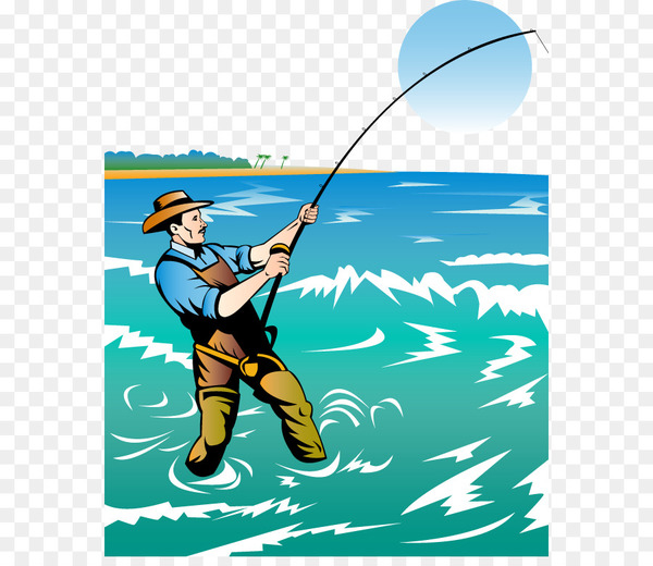 Clip art Graphic of a Fishing Bobber Cartoon Character Holding a
