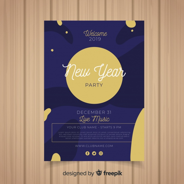 flyer,poster,happy new year,new year,party,circle,template,party poster,shapes,celebration,moon,happy,holiday,event,flyer template,happy holidays,flat,poster template,party flyer