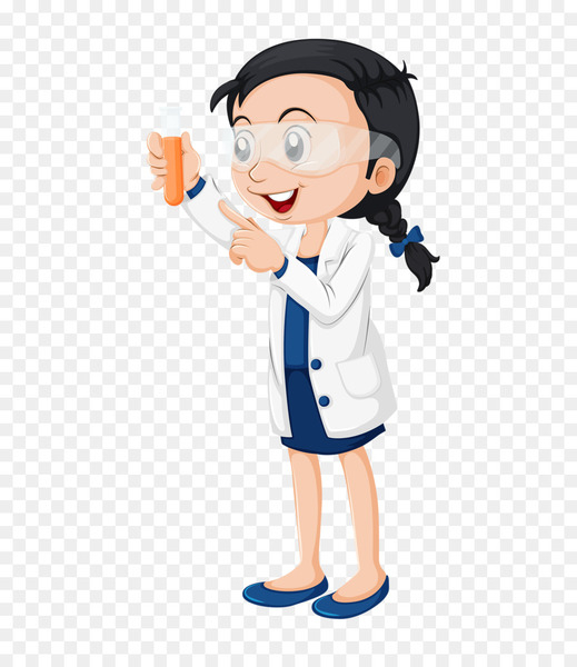 chemist,scientist,chemistry,laboratory,science,cartoon,woman,royaltyfree,female,test tubes,male,finger,standing,human behavior,hand,boy,joint,vision care,arm,stethoscope,thumb,child,smile,physician,eyewear,png