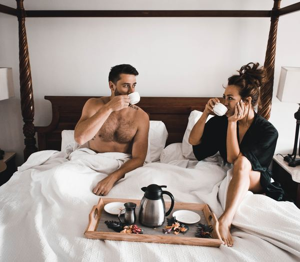 interior,home,decor,hotele,cute,husband,love,couple,female,man,male,woman,female,bed,bedclothes,breakfast in bed,coffee,drink,beverage,married,couple,public domain images