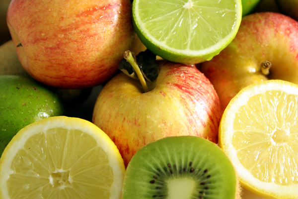 lemon,lime,kiwi,apple,fruit,red,green,yellow