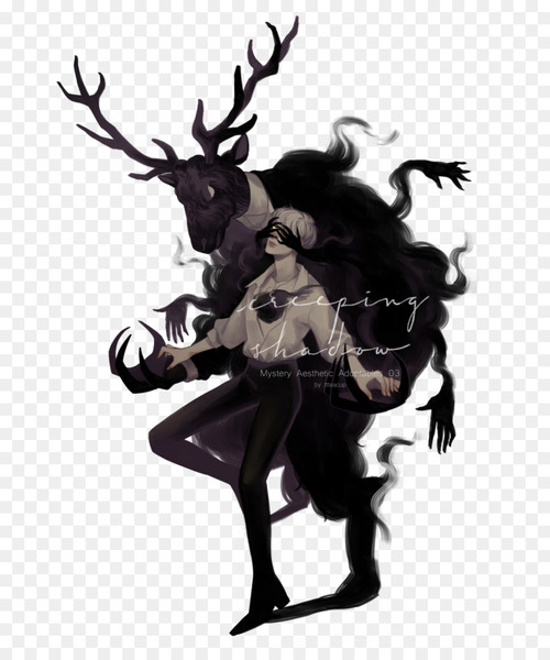 reindeer,aesthetics,species,shadow,homo sapiens,deviantart,legendary creature,january 29,mammal,horn,deer,antler,fictional character,art,mythical creature,png