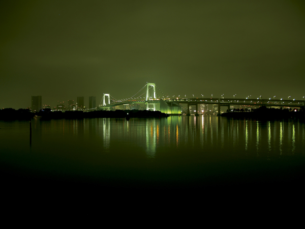 cc0,c1,night view,bridge,light,night,city,sea,odaiba,tokyo,japan,rainbow bridge,free photos,royalty free