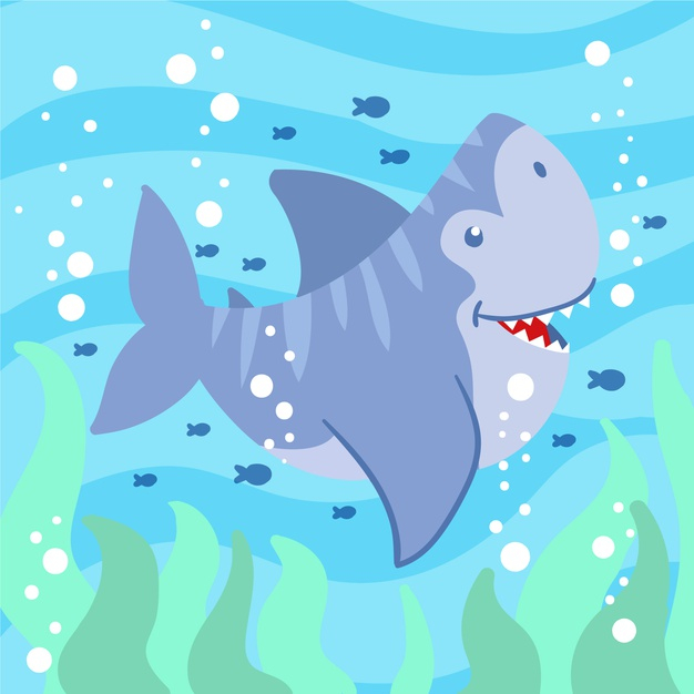 Free: Illustration with baby shark Free Vector 