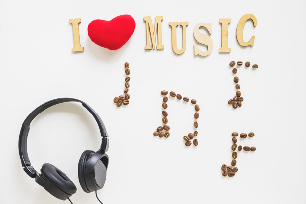 background,music,coffee,heart,love,art,white background,text,sign,note,shape,backdrop,white,decoration,natural,music background,decorative,music notes,symbol,brown