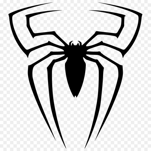 spiderman,venom,logo,superhero,silhouette,marvel comics,art,drawing,graphic design,wall decal,line art,symmetry,monochrome photography,symbol,artwork,invertebrate,insect,line,black and white,membrane winged insect,png
