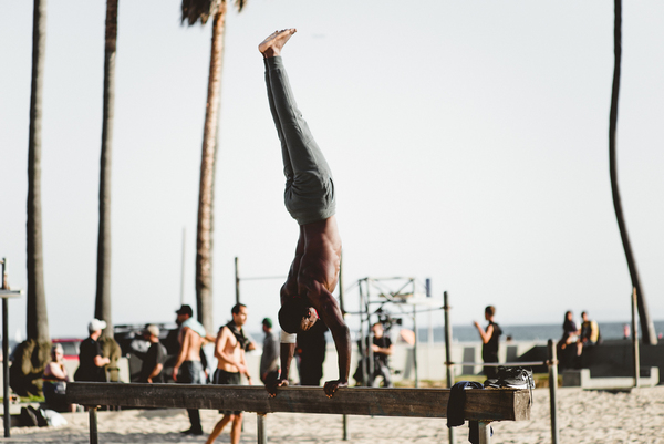 man,handstand,bench,beach,arms,people,gym,workout,recreation