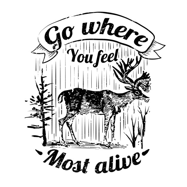 go where you feel most alive,wandering,adventurous,most,mammal,wanderlust,alive,illustrated,wording,phrase,feel,inspirational,escape,antlers,wildlife,motivational,wild,male,hunting,old school,inspiration,forest background,journey,school background,logo vintage,retro logo,bull,classic,travel logo,logo banner,retro background,old,motivation,zoo,emblem,adventure,retro badge,camping,illustration,white,deer,text,white background,quote,banner background,forest,retro,animal,vintage logo,sticker,badge,travel,school,vintage,banner,logo,background