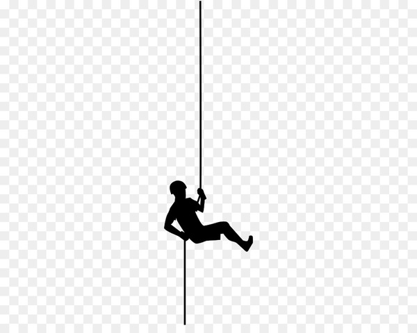 Free: Abseiling Climbing Mountaineering Clip art - Silhouette 