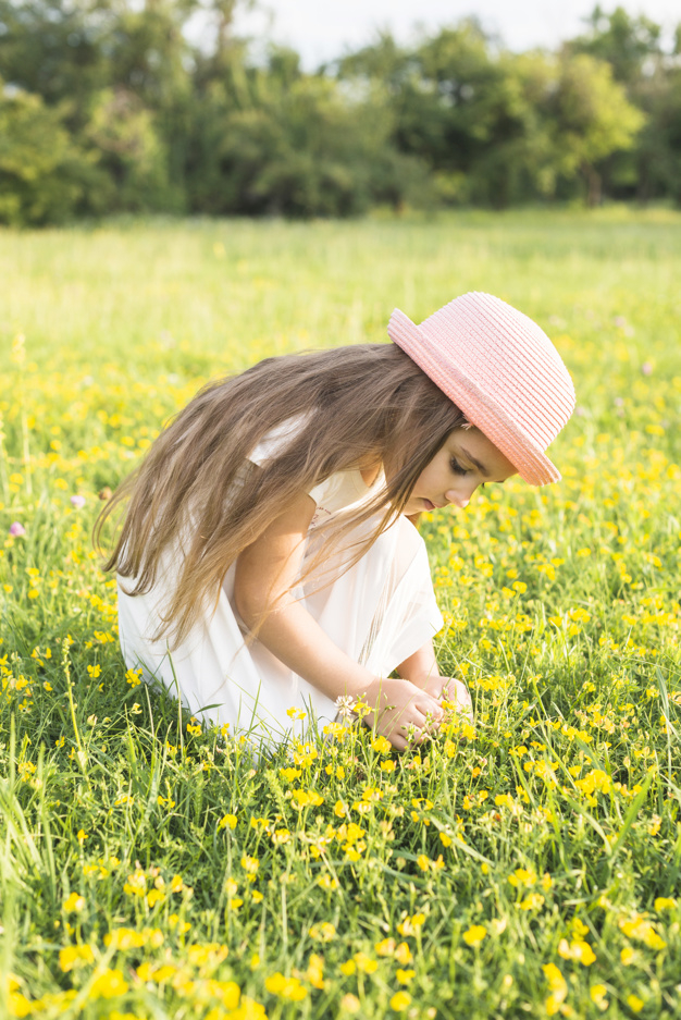 floral,people,flowers,summer,nature,hair,beauty,cute,spring,garden,kid,child,person,yellow,hat,park,children day,growth,field