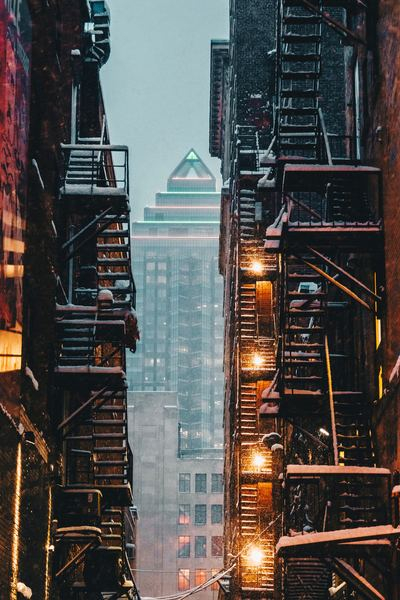 building,montreal,city,urban,city,building,winter,snow,cold,downtown,staircase,building,stairway,stairwell,architecture,snowing,snow,skyscraper,alley,apartment,stair