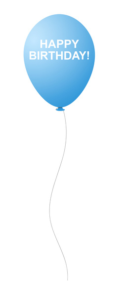 balloon,birthday,happy birthday,blue,white,isolated,celebration,string,illustration,clipart