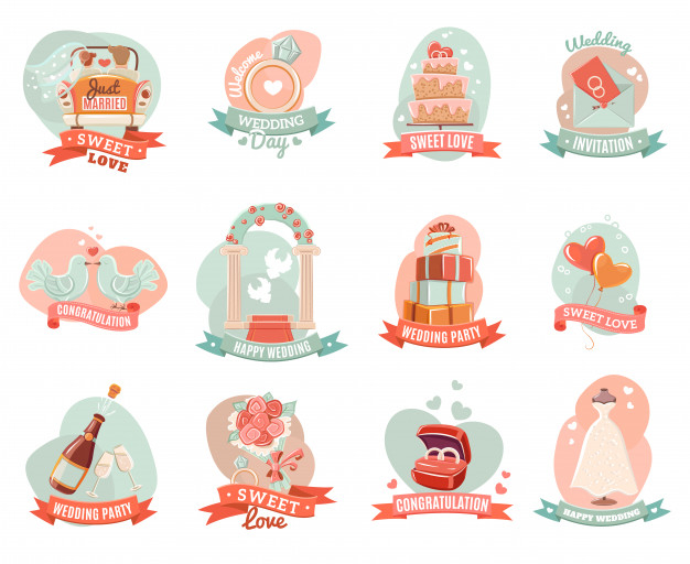 Wedding couple Stickers - Free love and romance Stickers