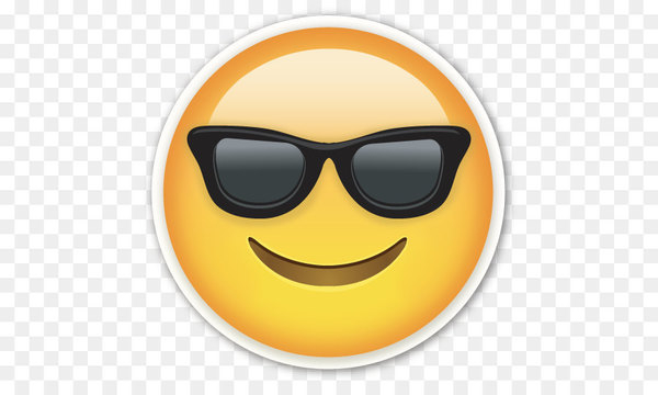 Free: Emoji Emoticon Sticker Smiley - Smiling Face With Sunglasses Cool  Emoji Png 