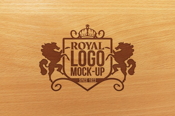 mockup,wood,logo,royal,luxury