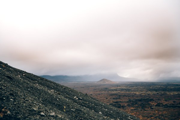  sky,mist,black,rocks,hills,nature,icel,pebbles, volcanic