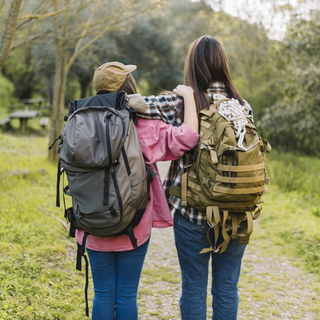 people,travel,summer,nature,square,friends,park,adventure,fun,tourism,friendship,relax,freedom,female,together,young,backpack,back,path,view