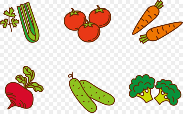 Vegetables And Fruits - Drawing - Design Cuts