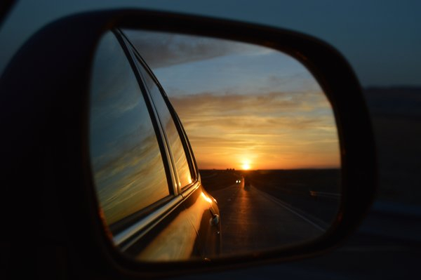 car,sunset