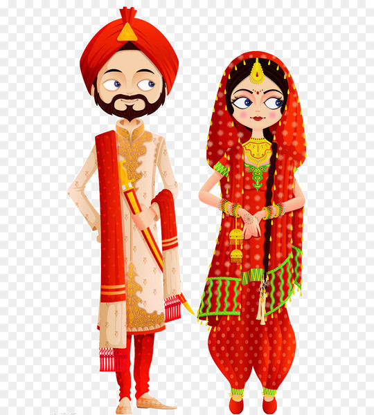 wedding invitation,wedding,bride,bridegroom,anand karaj,cartoon,weddings in india,marriage,sikhism,sikh,punjabis,royaltyfree,art,pattern,illustration,costume design,design,costume,png