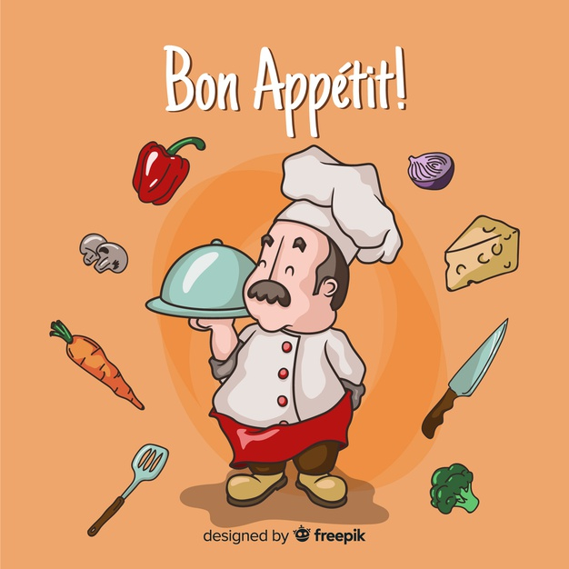 Free: Cartoon chef background 