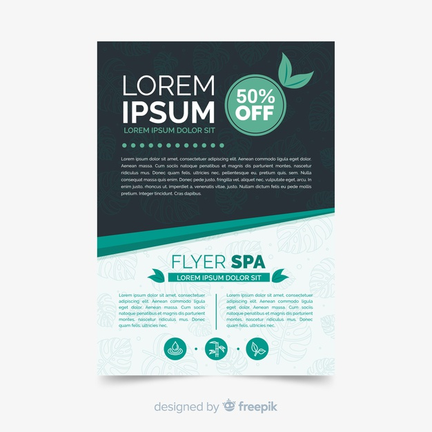 brochure,flyer,cover,water,template,brochure template,beauty,spa,health,leaflet,icons,leaves,flyer template,stationery,brochure flyer,flat,data,booklet,massage,information