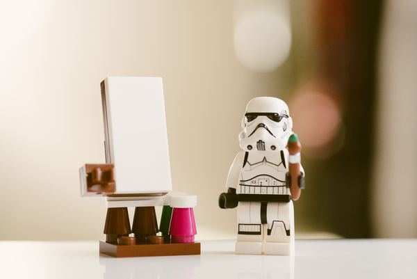 online,office,work,story,green,old,archetype,travel,outdoor,lego,stormtrooper,star war,minifig,mini figure,easel,paint,paint brush,storm trooper,painting,art,macro
