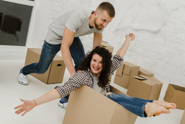 people,love,house,man,box,home,happy,couple,new,interior,fun,package,together,apartment,beautiful,lifestyle,love couple,cardboard,moving,home interior