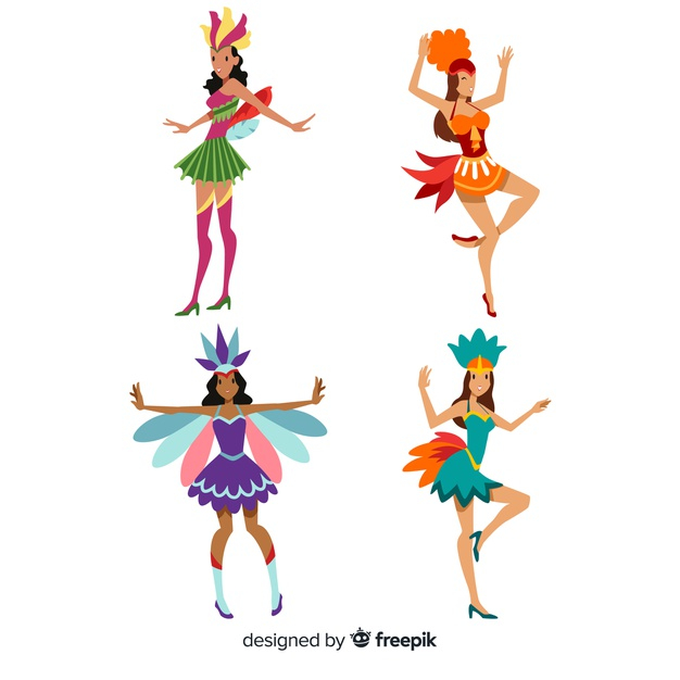 disguise,plume,mystery,set,collection,costume,pack,drawn,entertainment,dancer,masquerade,dancing,brazil,carnaval,mask,colors,dress,hat,carnival,event,holiday,festival,colorful,celebration,dance,hand drawn,character,woman,hand,party,people