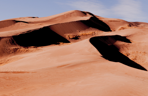 sand dune,desert,blue sky,sahara,sand,minimal,hot,warm