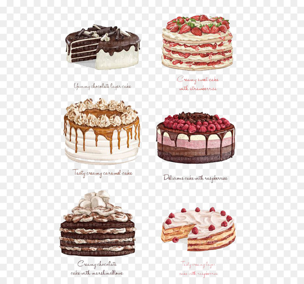 chocolate cake,torte,birthday cake,cake,shortcake,dessert,chocolate,watercolor painting,cake decorating,baking,drawing,buttercream,cuisine,food,petit four,pasteles,baked goods,toppings,whipped cream,cream,patisserie,flavor,frozen dessert,png