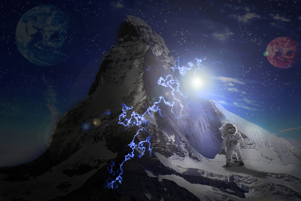 cc0,c1,composite,mountain,world,space,digital art,photoshop,spaceman,snow,lightning,blue,planets,science,fiction,stars,lensflare,night,thunderstorm,meteorology,explore,spaceship,solar system,clouds,light,sky,weather,storm,electricity,modified,free photos,royalty free