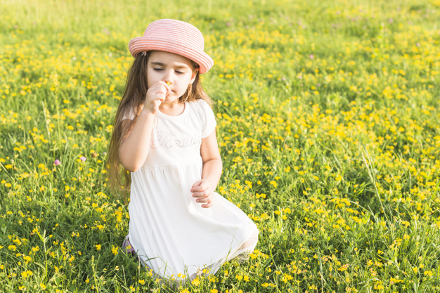 flower,floral,people,summer,nature,hair,beauty,cute,spring,garden,kid,child,person,yellow,hat,park,children day,growth,field