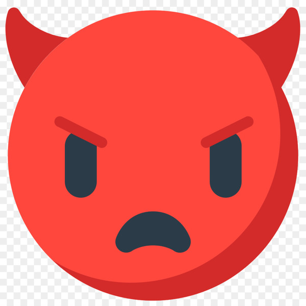 emoji,emoticon,devil,sms,sticker,text messaging,smile,demon,imp,anger,smiley,face,head,carnivoran,dog like mammal,whiskers,snout,mouth,nose,cartoon,red,png