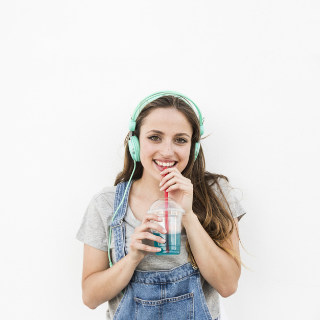 background,music,people,woman,girl,beauty,smile,happy,white background,person,backdrop,white,glass,drink,juice,cocktail,clothing,head,music background,studio,female,young,transparent,happy people,liquid,headphone,background white,happiness,portrait,beauty woman,teen,listen,straw,beverage,drinking,enjoy,hobby,refresh,holding,adult,listening,pretty,smiling,looking,front,teenage,casual,cheerful,joyful,refreshment,closeup,lifestyles,waistup,with