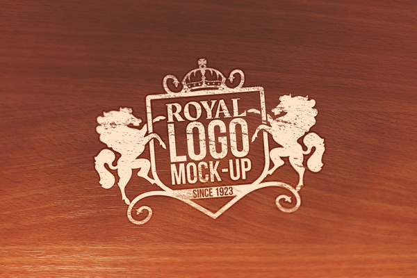 mockup,logo,wood,royal,luxury