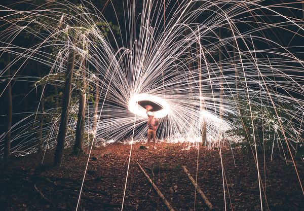 rete,web,spider web,fire,night,light,wallpaper,woman,forest,lights,sparks,fence,man,male,night,dark,wood,autumn,tree,light,adventure,creative commons images