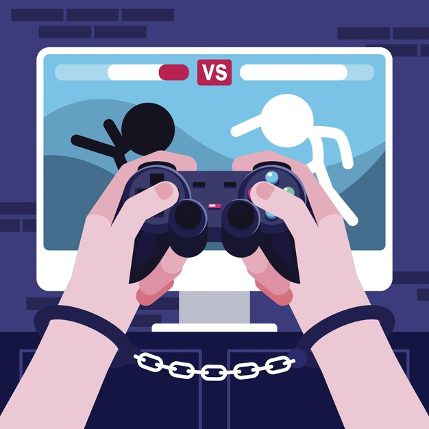 Online games concept play Royalty Free Vector Image