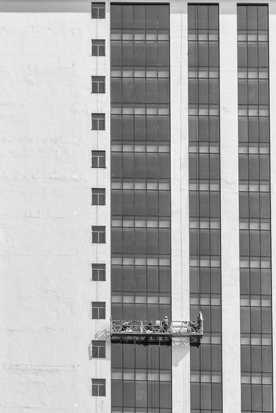 architectural design,architecture,black-and-white,building,city,contemporary,facade,glass windows,modern,perspective,steel,wall,windows,workers,Free Stock Photo